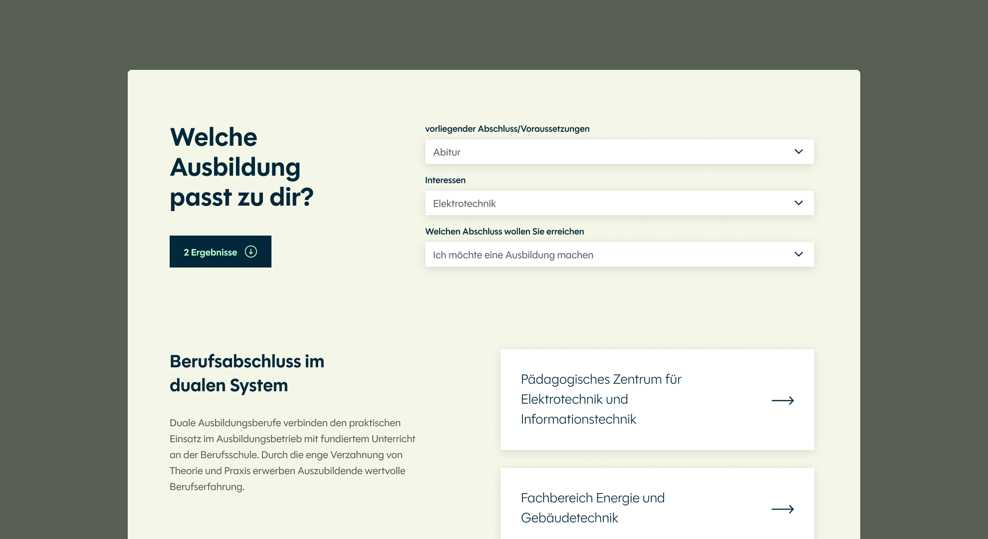 Ausbildungsfilter