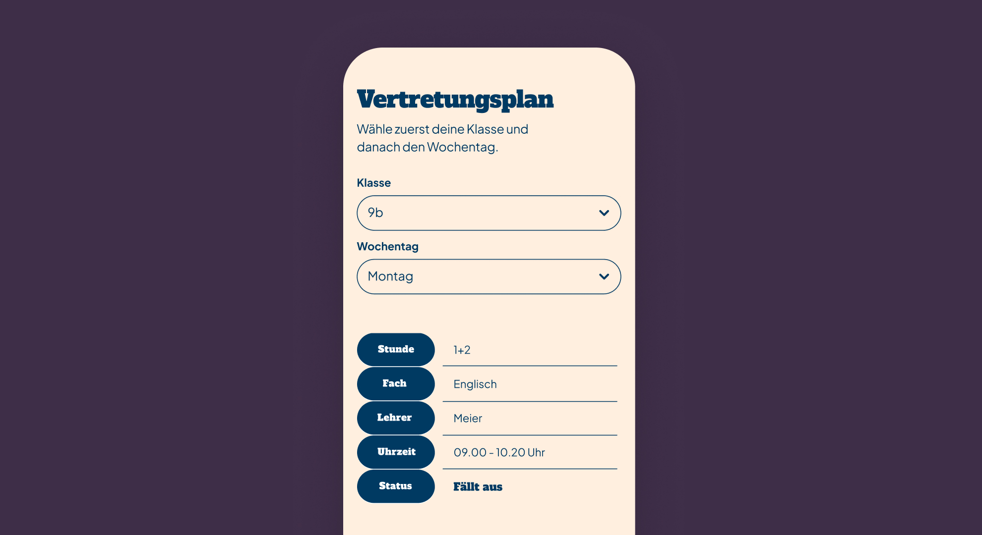 Vertretungsplan
